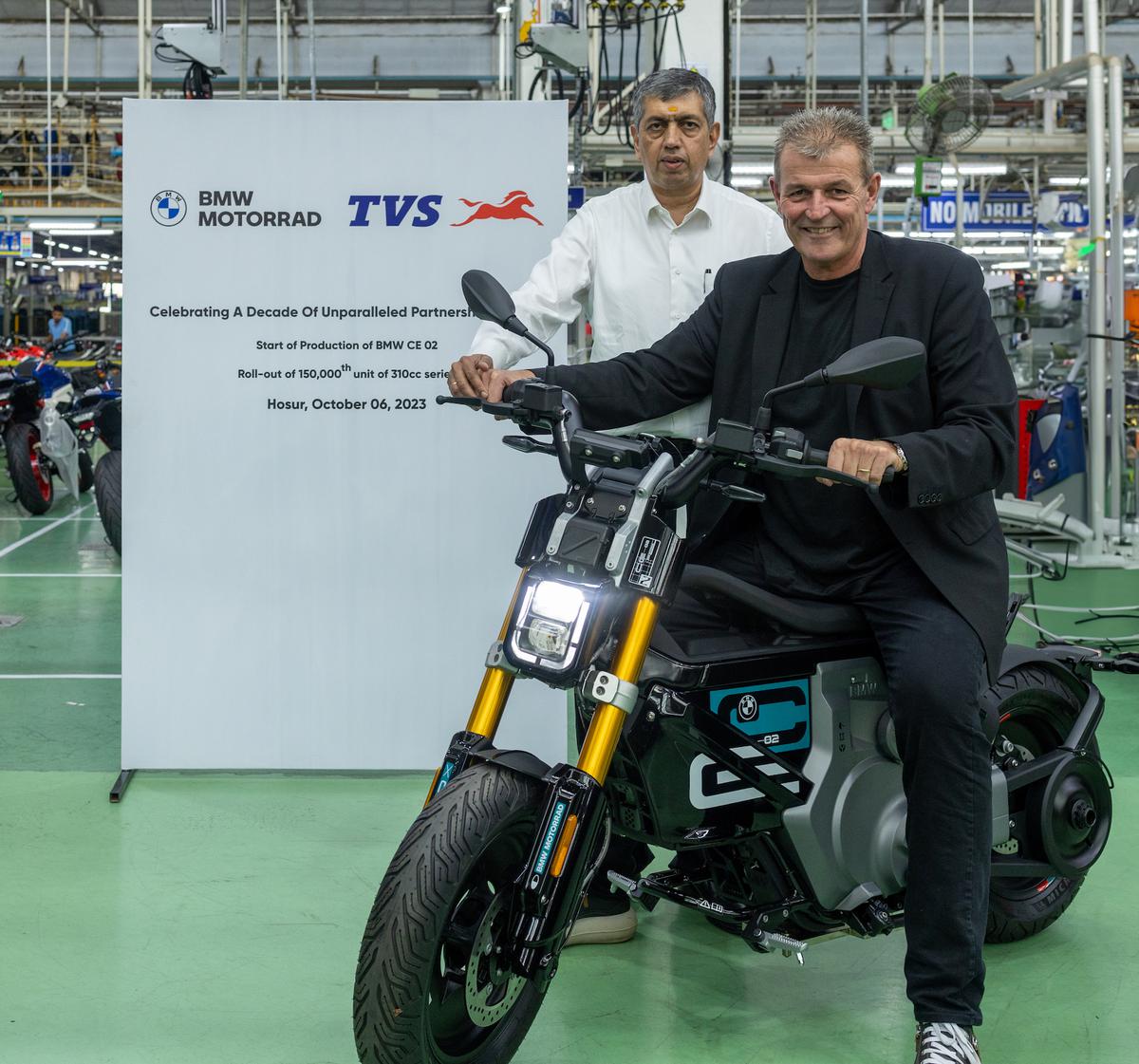 TVS BMW start production of e 2wheeler The Hindu